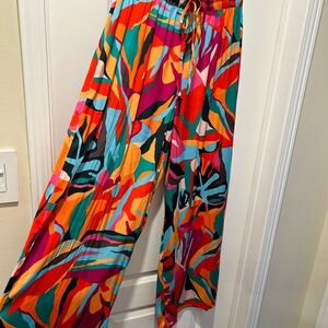 Colorful Abstract Wide-Leg Pants